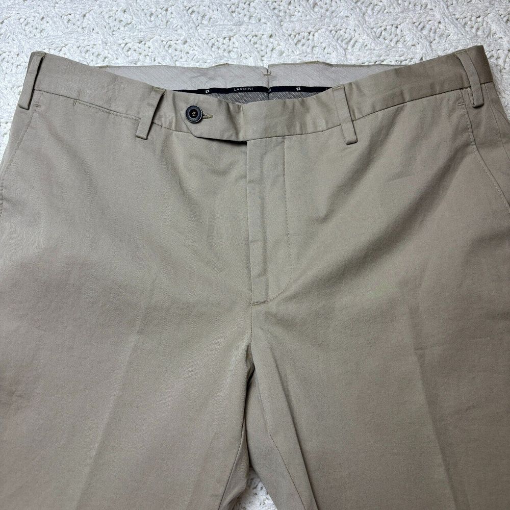 Lardini Men's Pants Sz 50 IT Beige Cotton Blend Chino‎ Trousers W35xL29 Italy